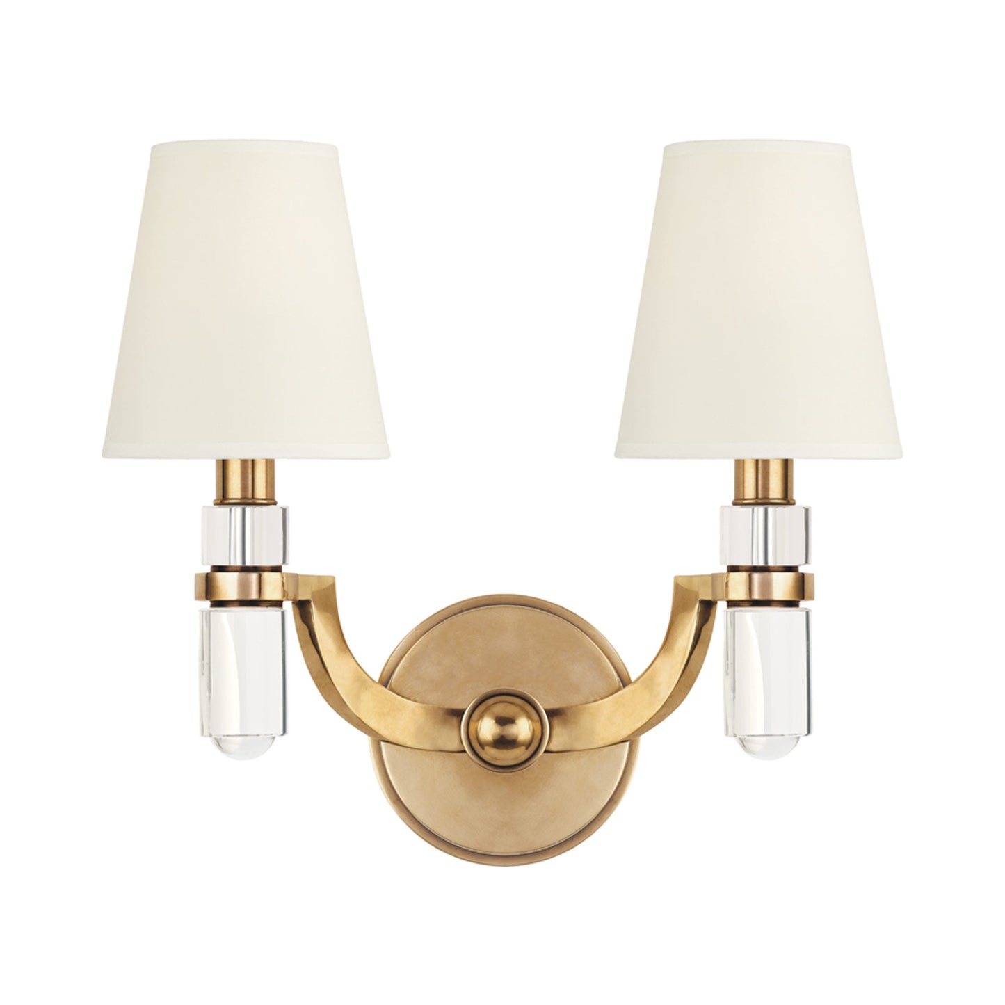Dayton Wall Light in Aged Brass (2-Light).