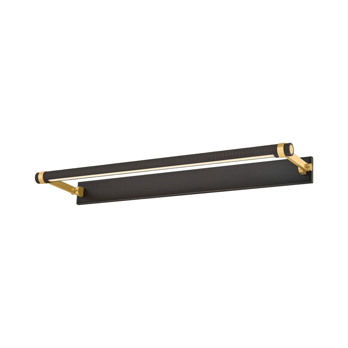 Duell LED Picture Light in Aged Brass/Distressed Bronze (30-Inch).