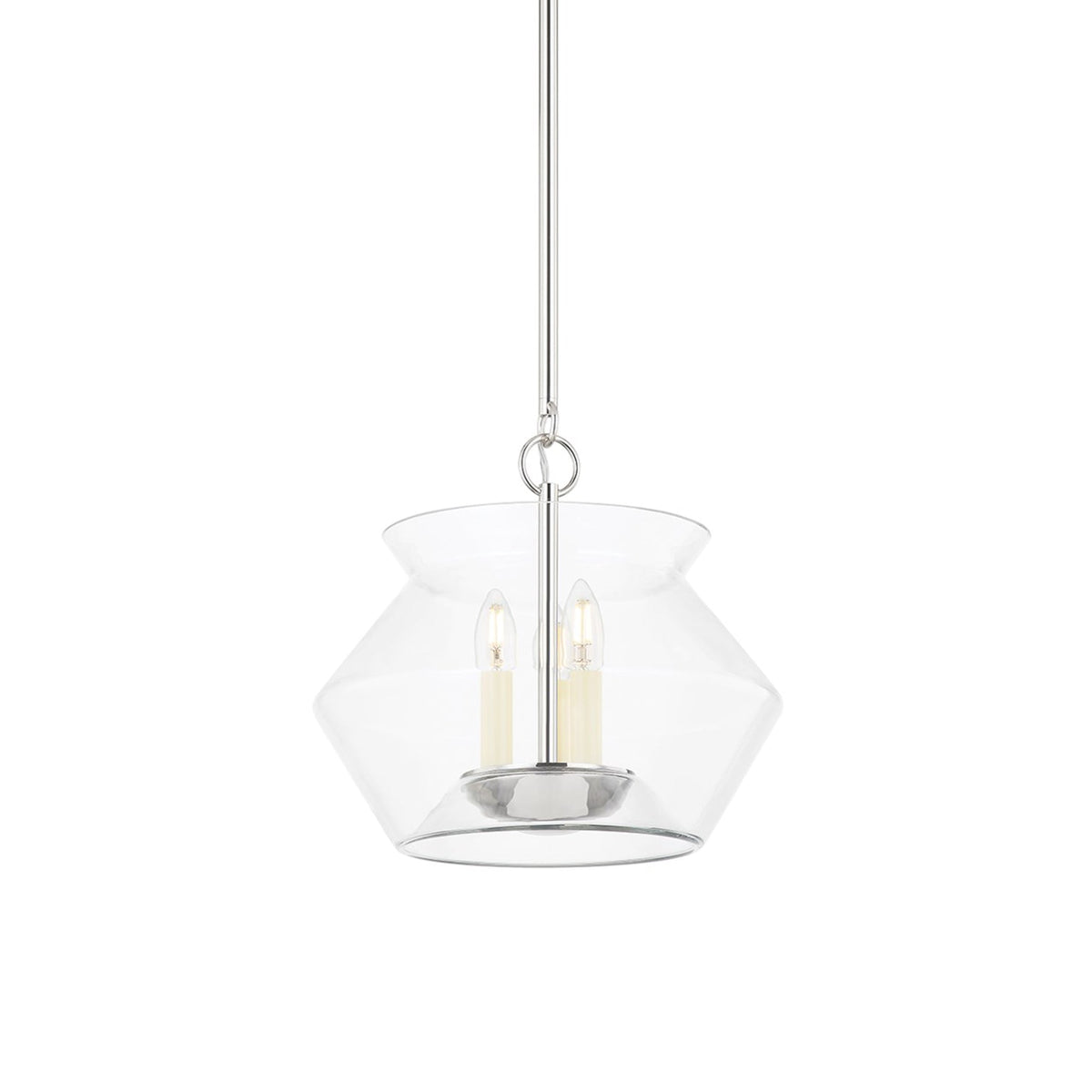 Edmonton Pendant Light in Polished Nickel (3-Light).