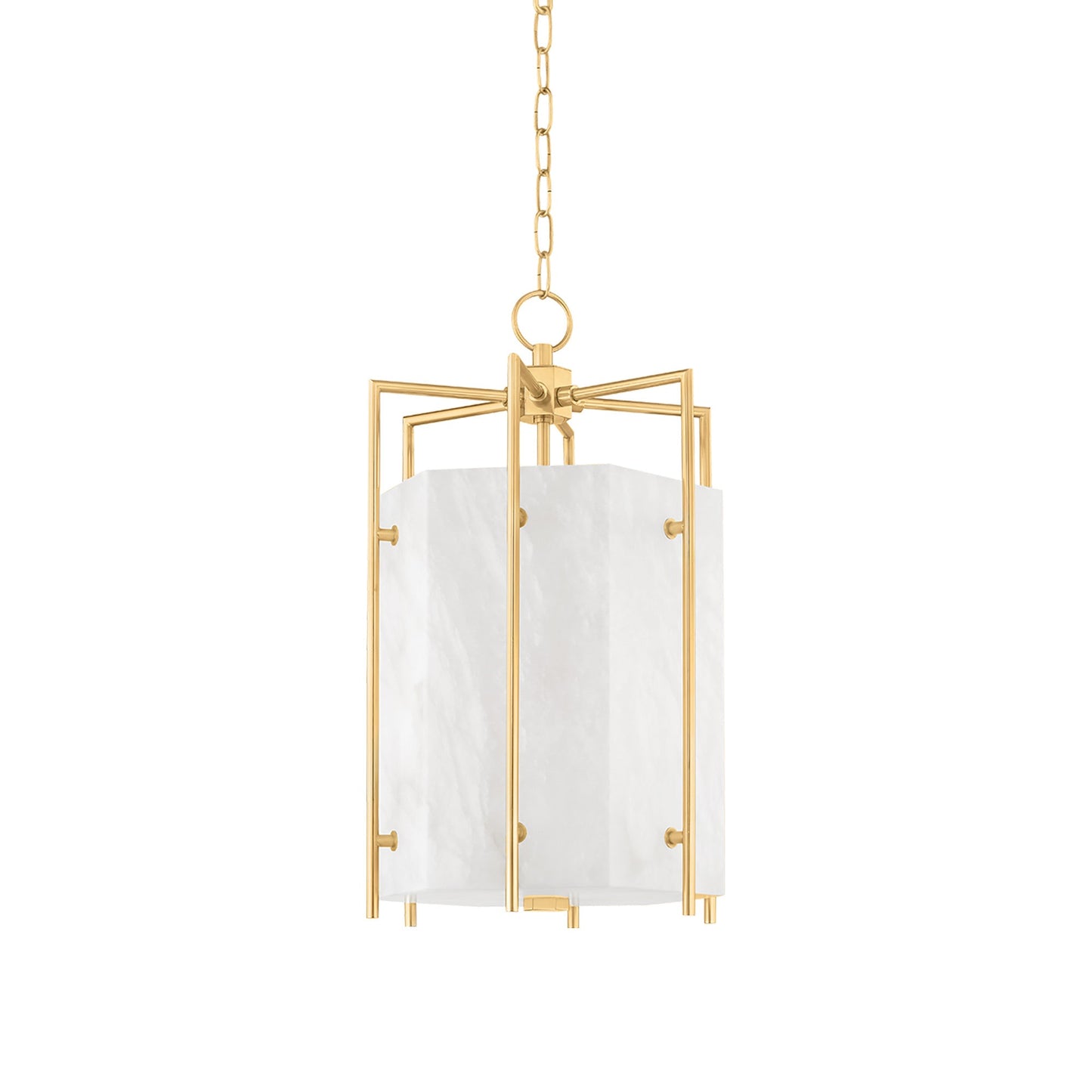 Flatbush Pendant Light in Aged Brass (4-Light).