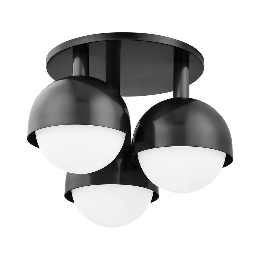 Foster Semi Flush Mount Ceiling Light in Old Bronze.