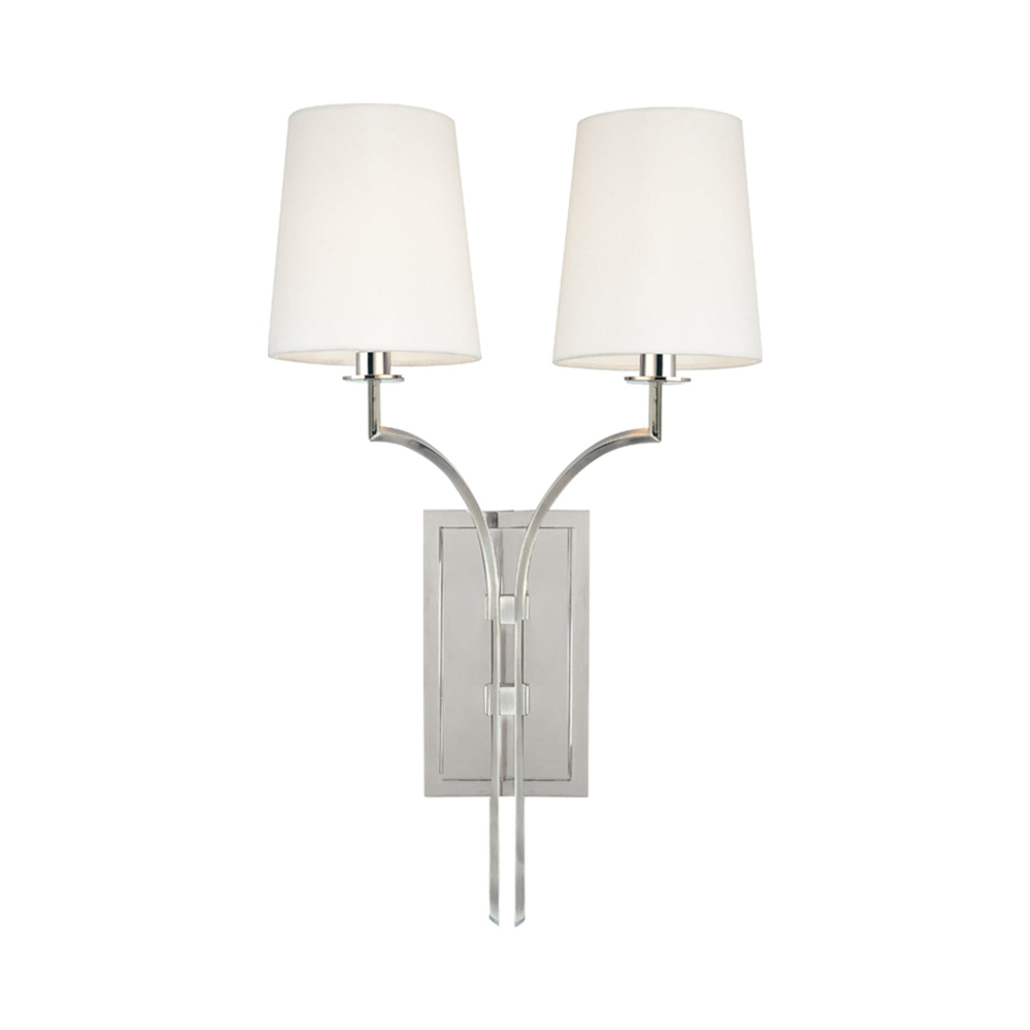 Glenford Wall Light in Polished Nickel (2-Light).