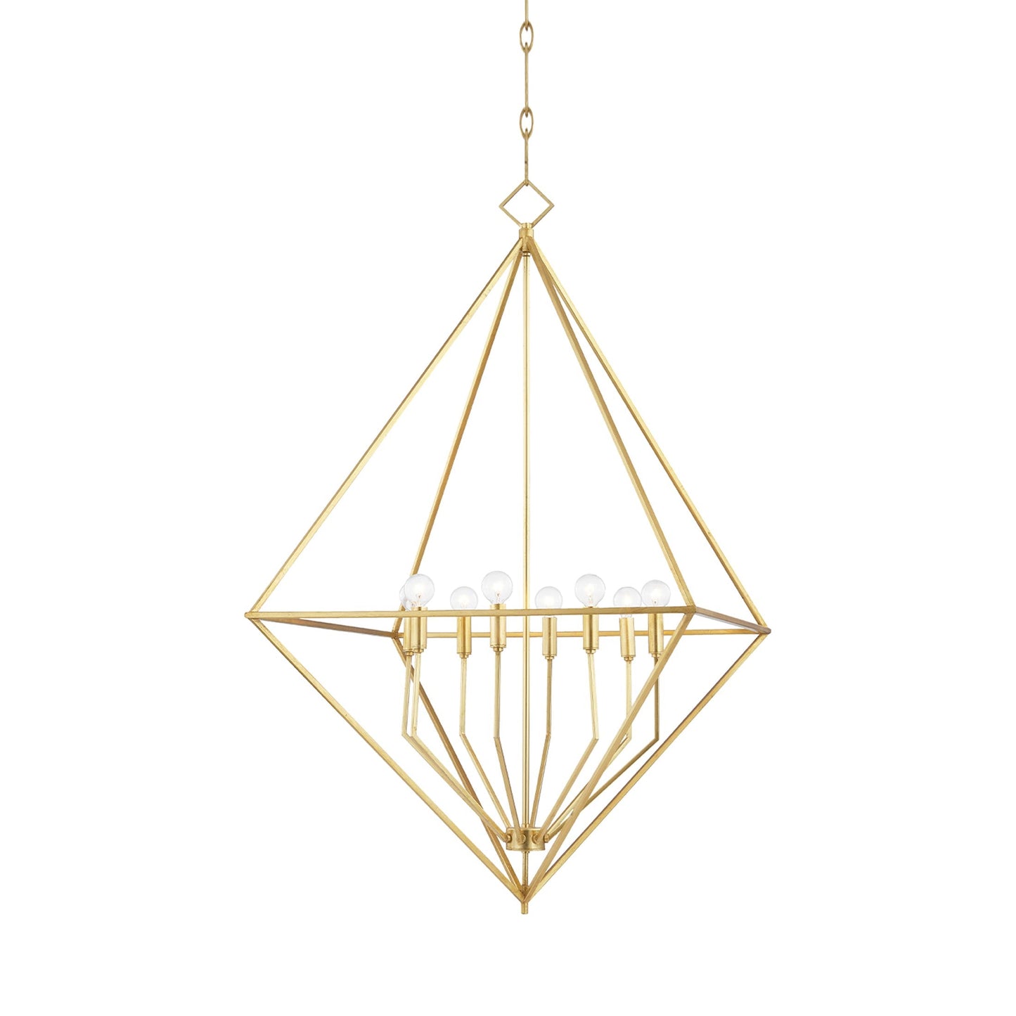 Haines Pendant Light in Gold Leaf (6-Light).