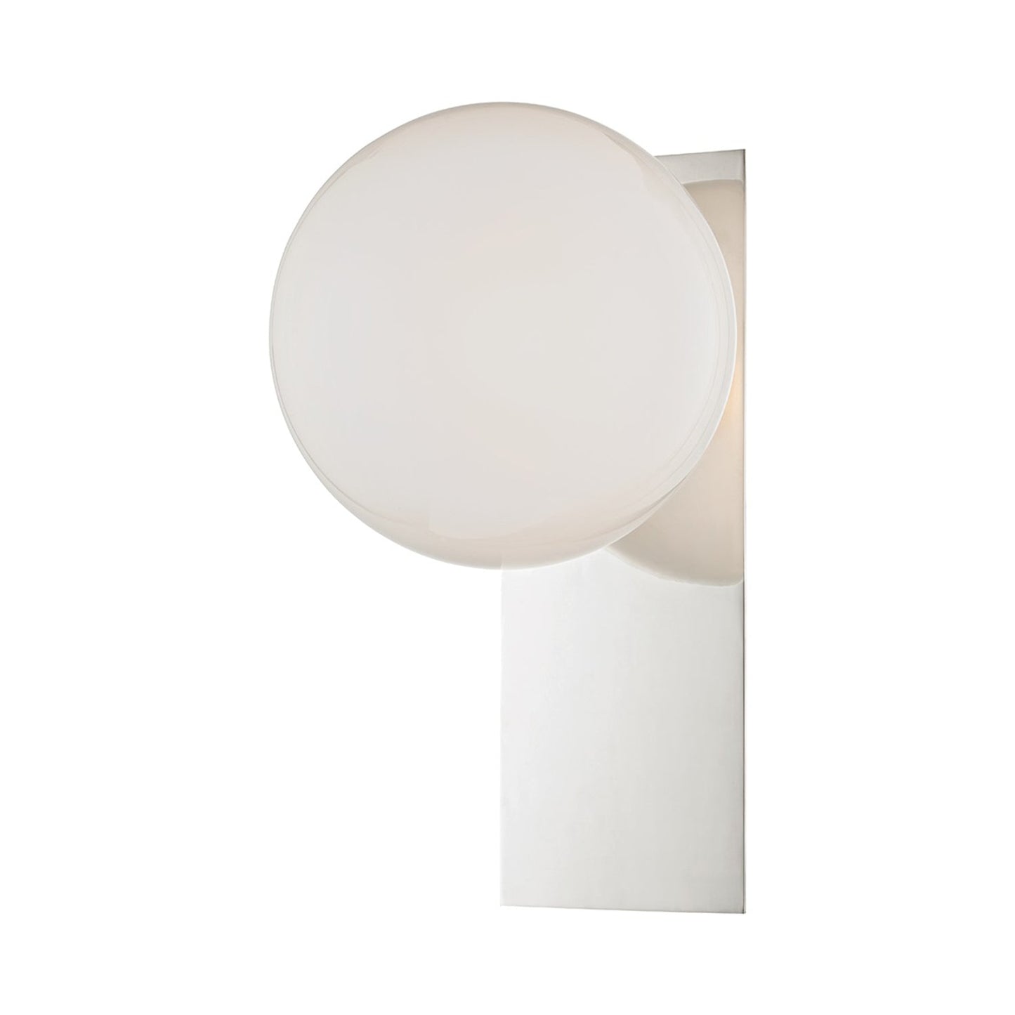 Hinsdale Wall Light in Polished Nickel.