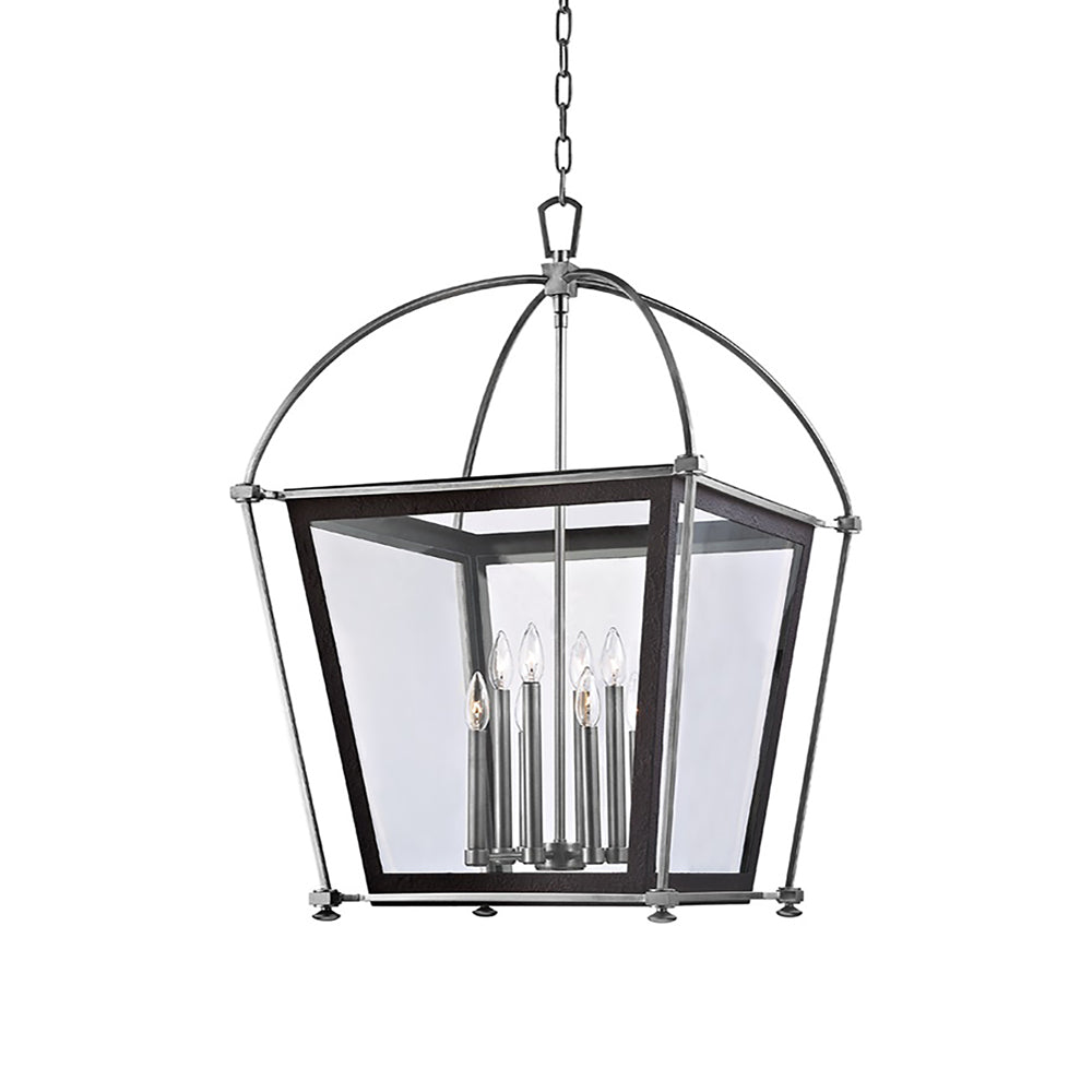 Hollis Pendant Light in Polished Nickel (24-Inch).