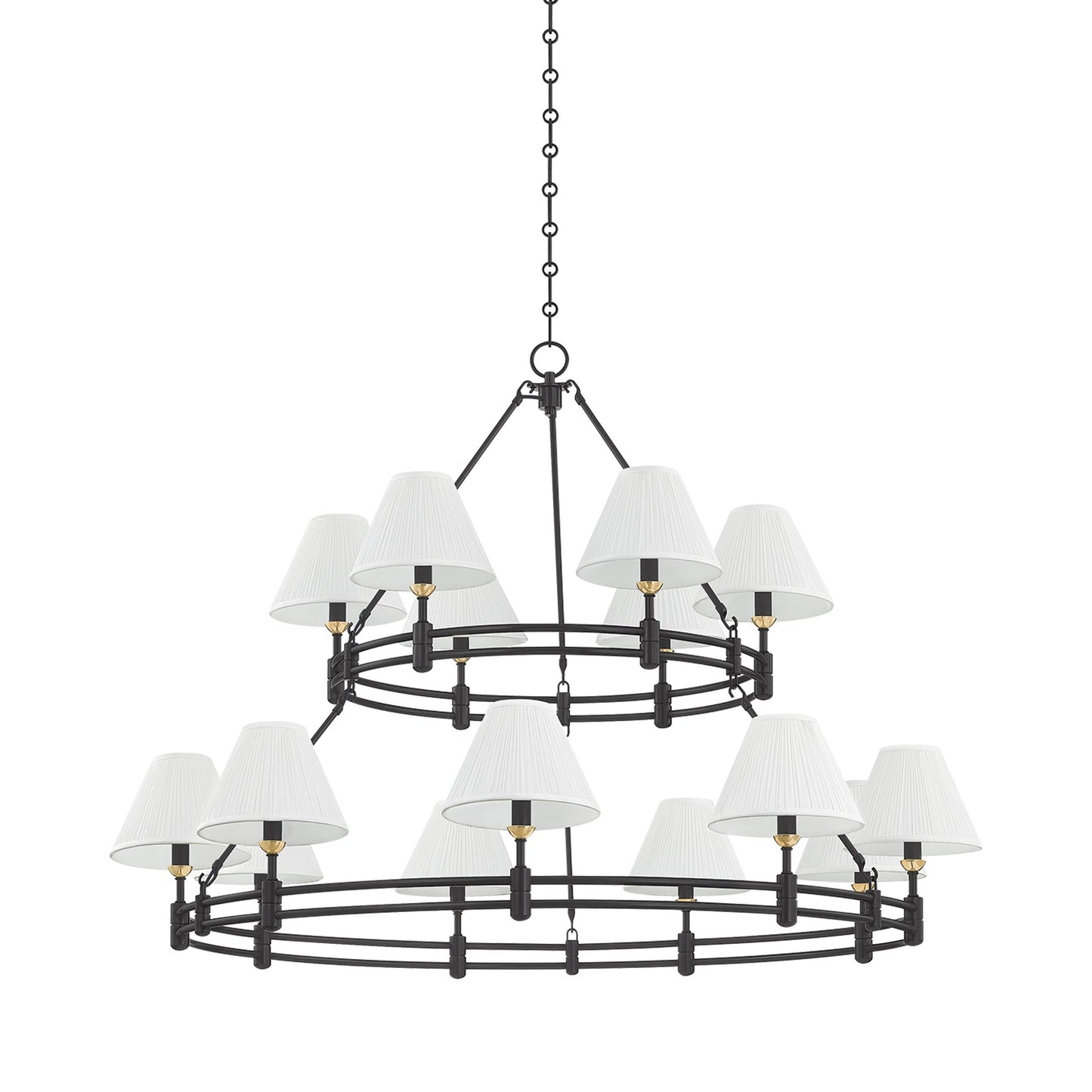 Howard Chandelier in Aged Brass/Distressed Bronze (15-Light).