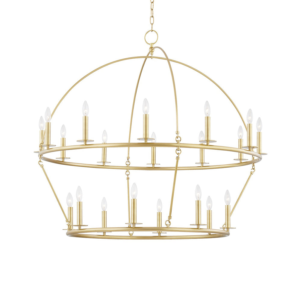 Howell Chandelier in Aged Brass (20-Light).