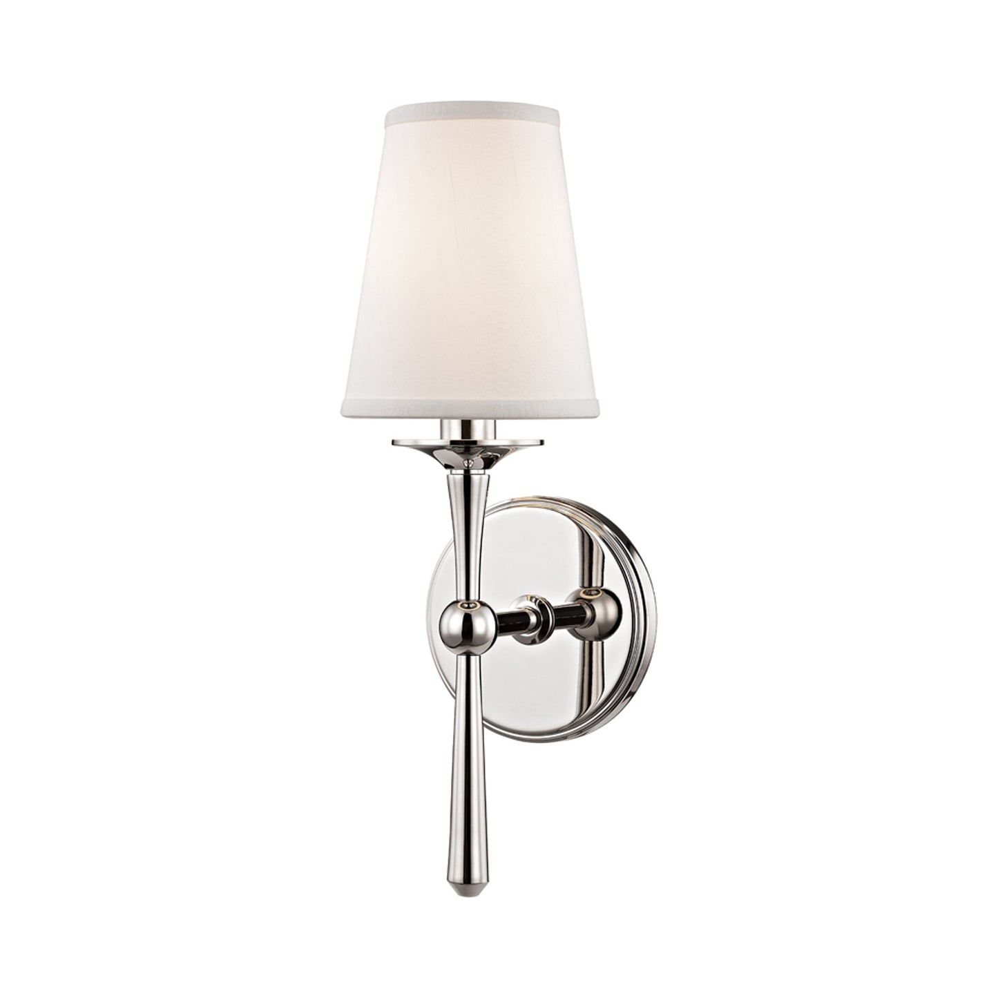 Islip Wall Light in Polished Nickel.