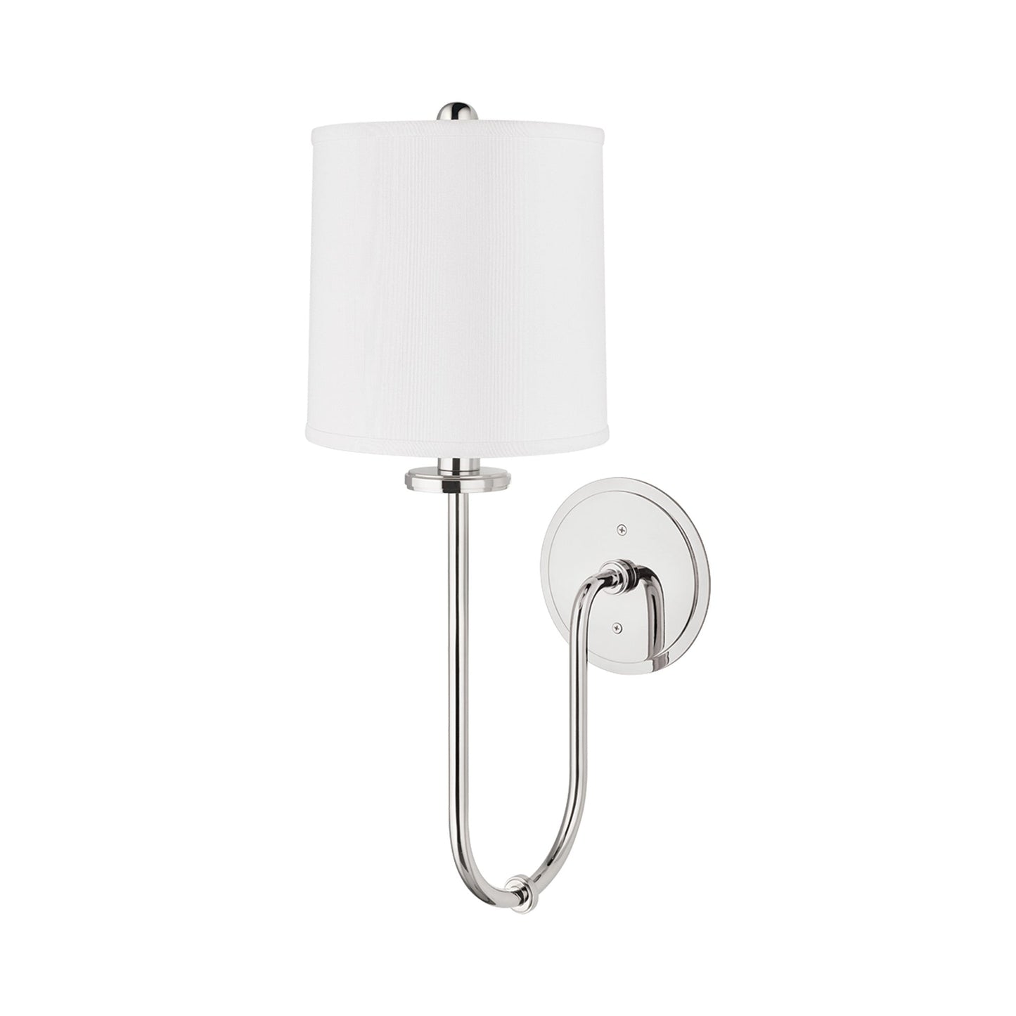 Jericho Wall Light in Polished Nickel.