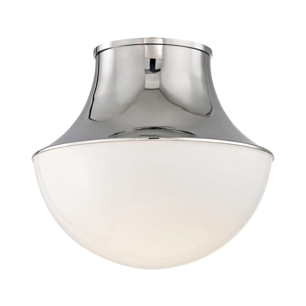 Lettie Flush Mount Ceiling Light in Polished Nickel (Large).