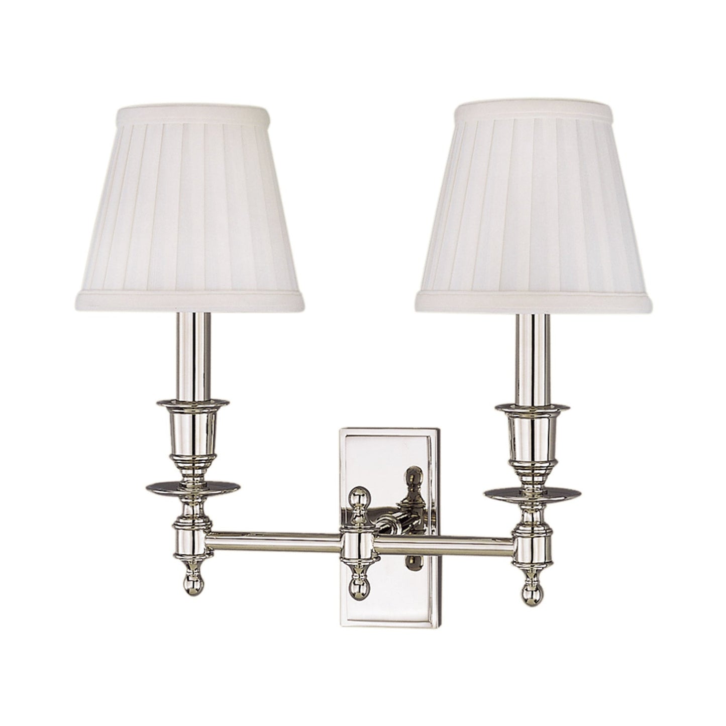 Ludlow Wall Light in Polished Nickel (2-Light).