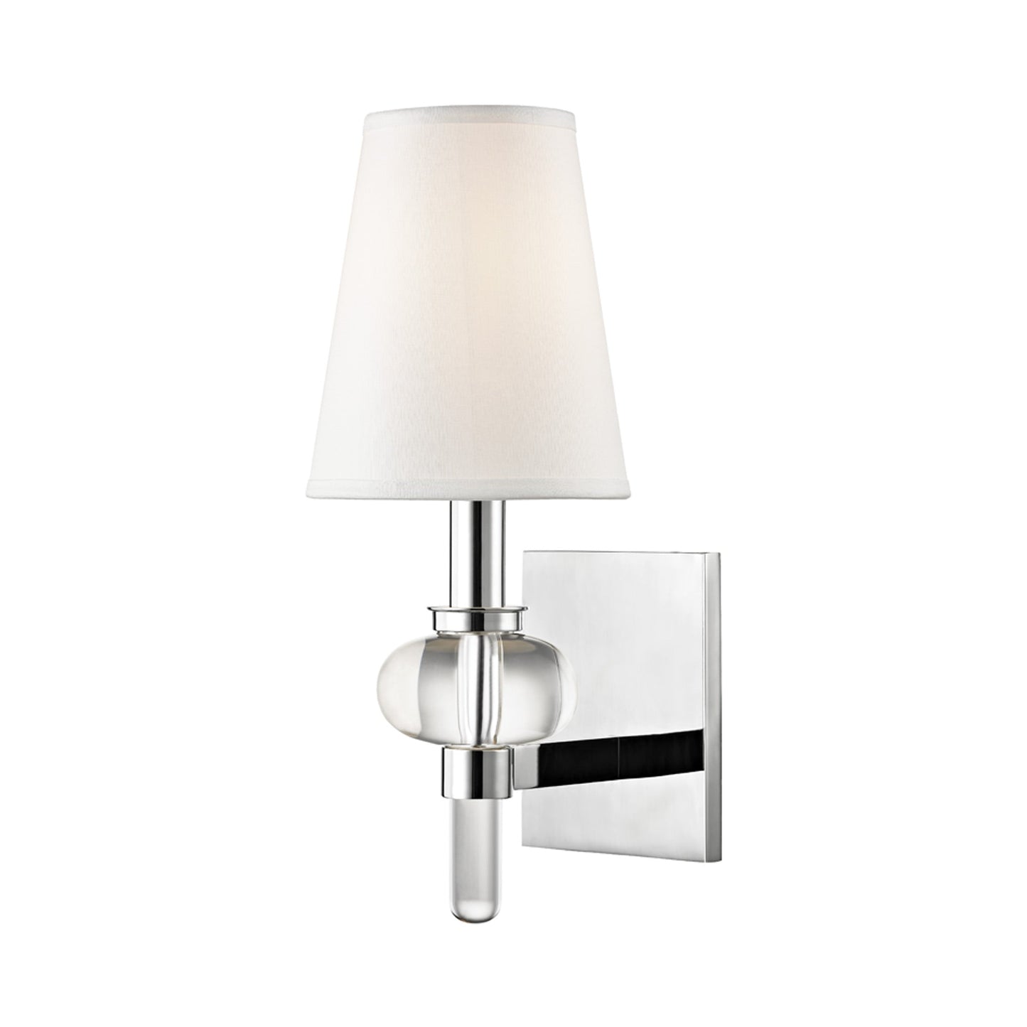 Luna Wall Light in Polished Chrome.