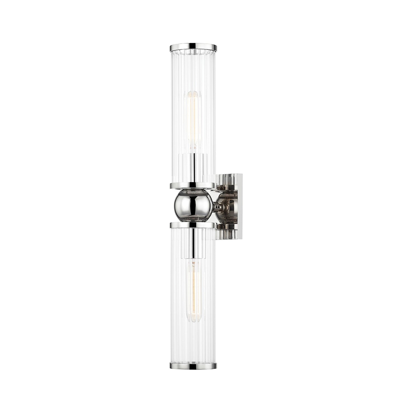 Malone Wall Light in Polished Nickel (2-Light).