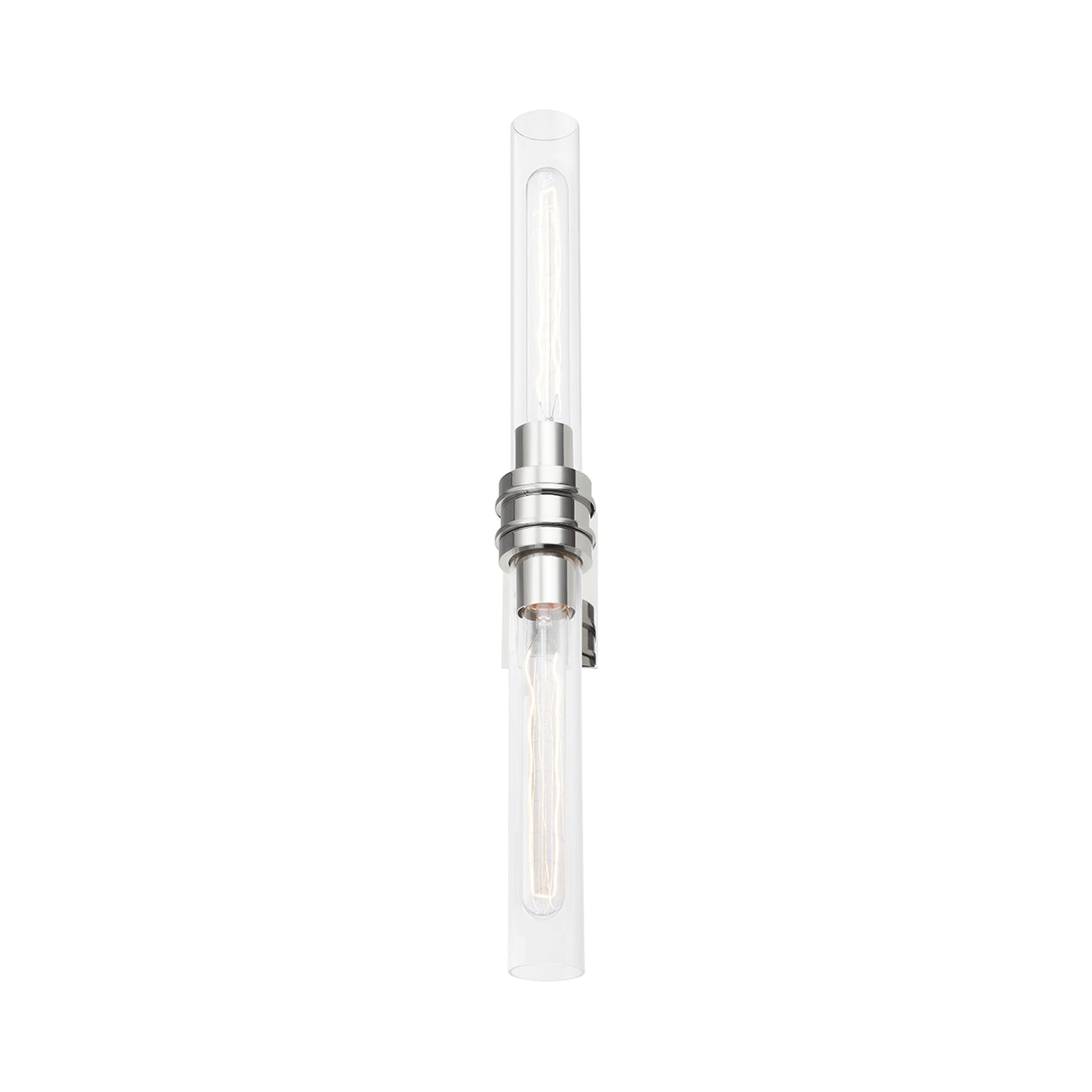 Oakfield Wall Light in Polished Nickel.