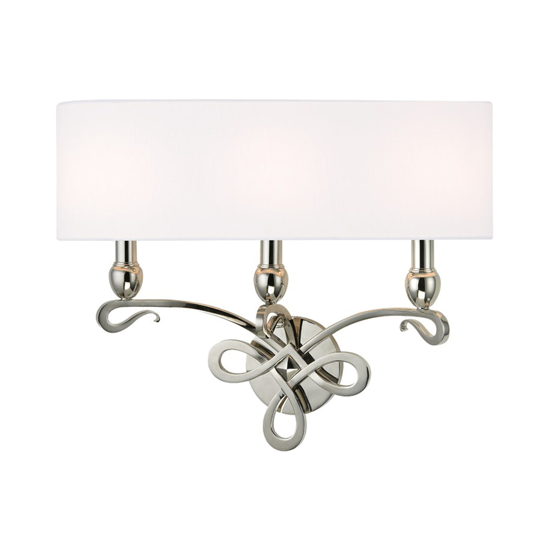 Pawling Wall Light in Polished Nickel.