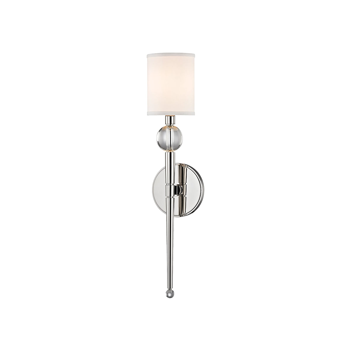 Rockland Wall Light in Polished Nickel (4.75-Inch).