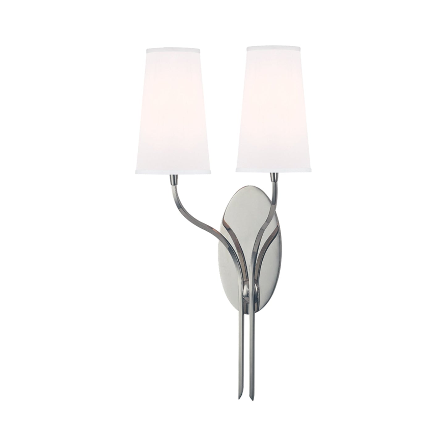 Rutland Wall Light in Polished Nickel (2-Light).