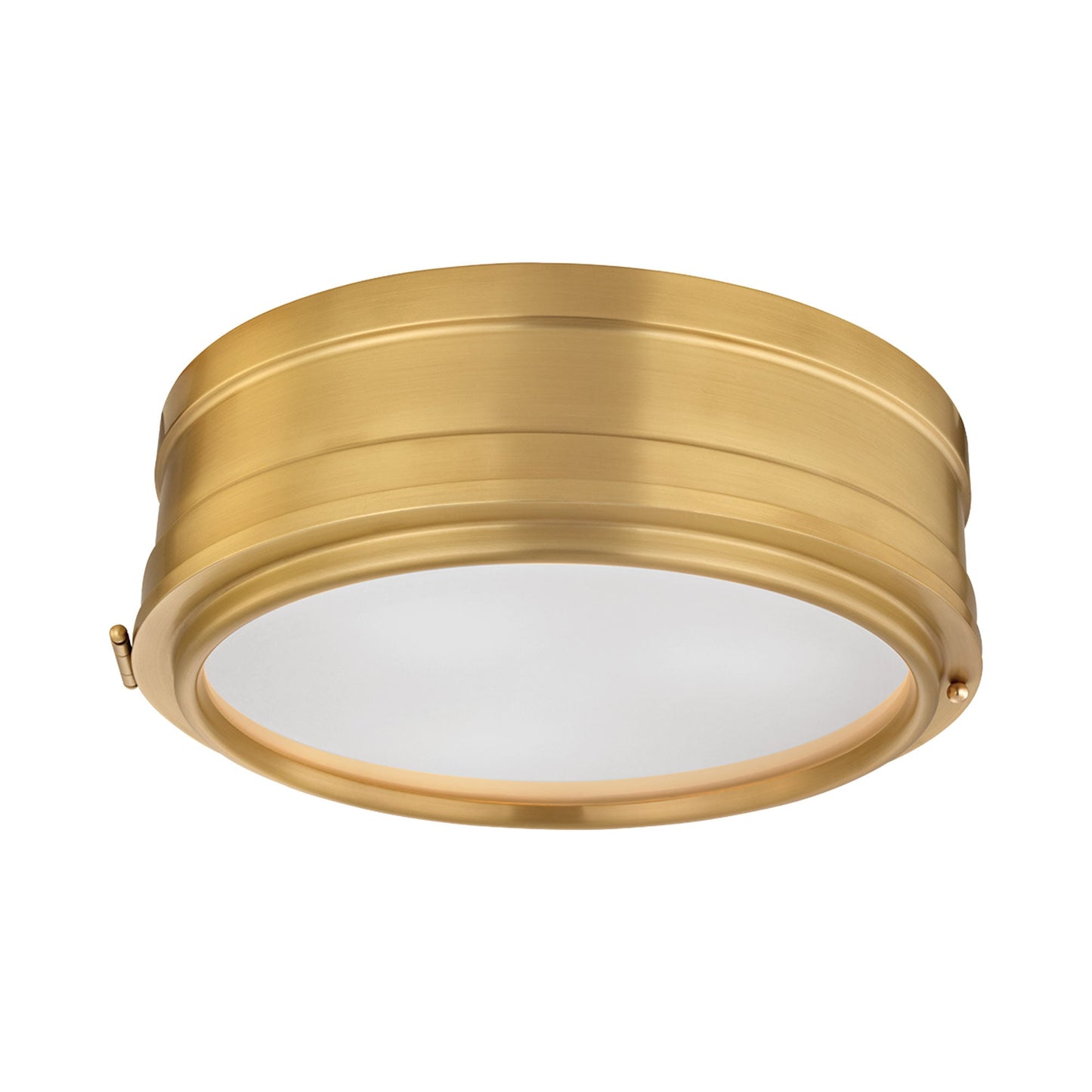Rye Flush Mount Ceiling Light in Aged Brass (3-Light).