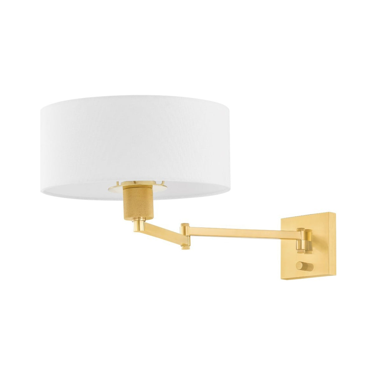 Sammy Wall Light in Aged Brass.