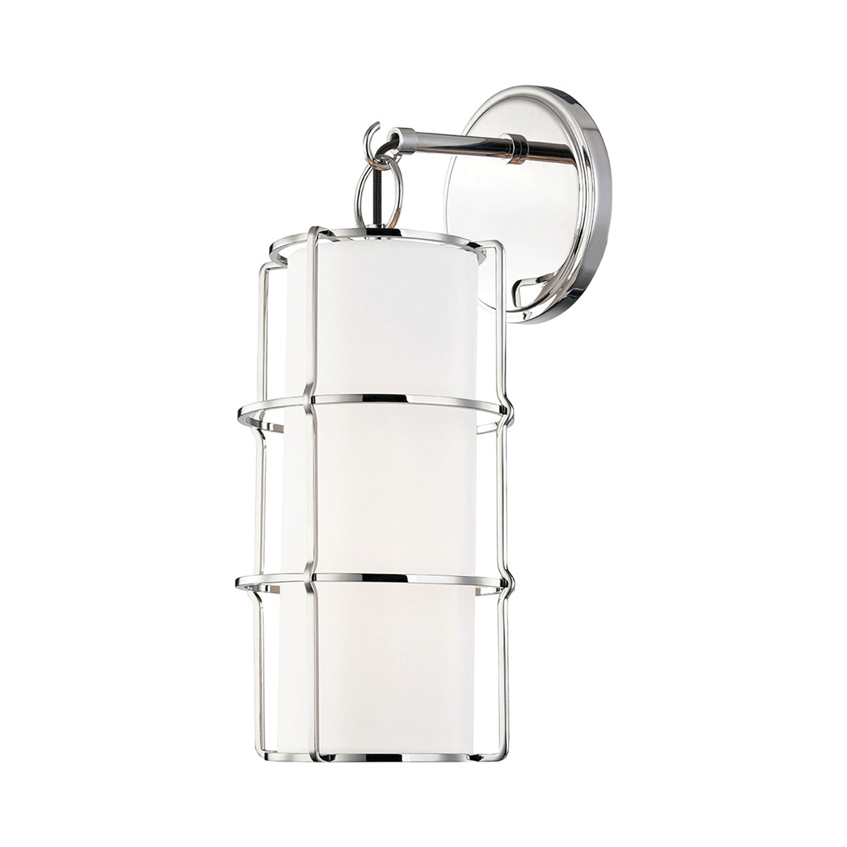 Sovereign Wall Light in Polished Nickel.