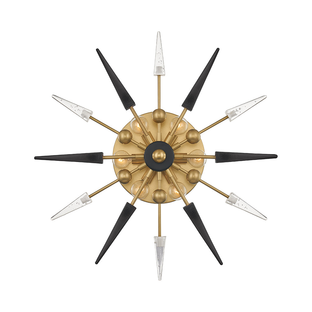 Sparta Wall Light in Aged Brass.