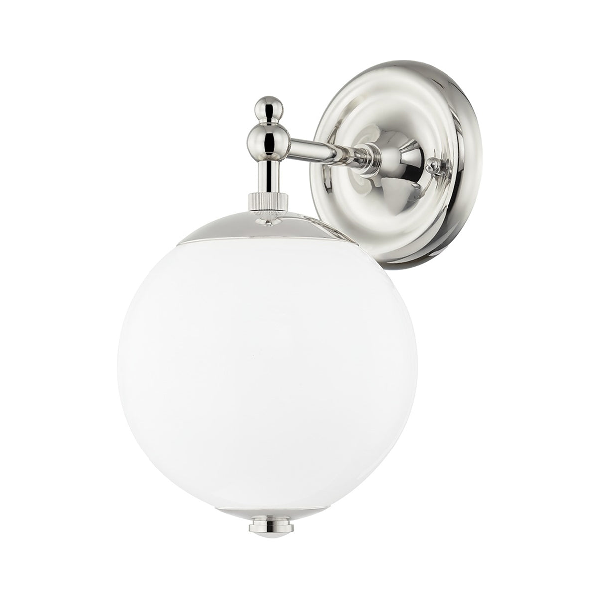 Sphere No.1 Wall Light in Polished Nickel.