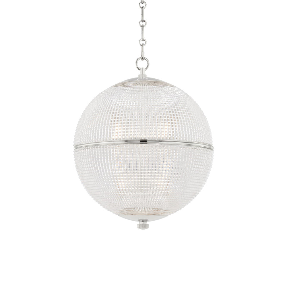 Sphere No.3 Pendant Light in Polished Nickel (Large).