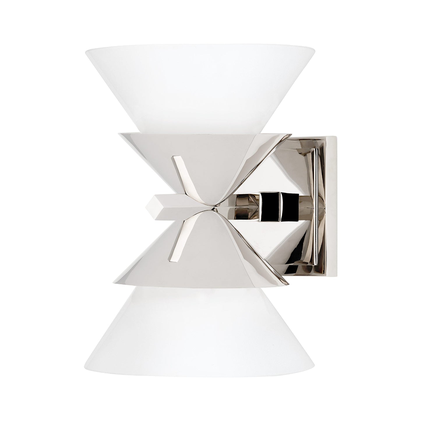 Stillwell Wall Light in Polished Nickel (2-Light).