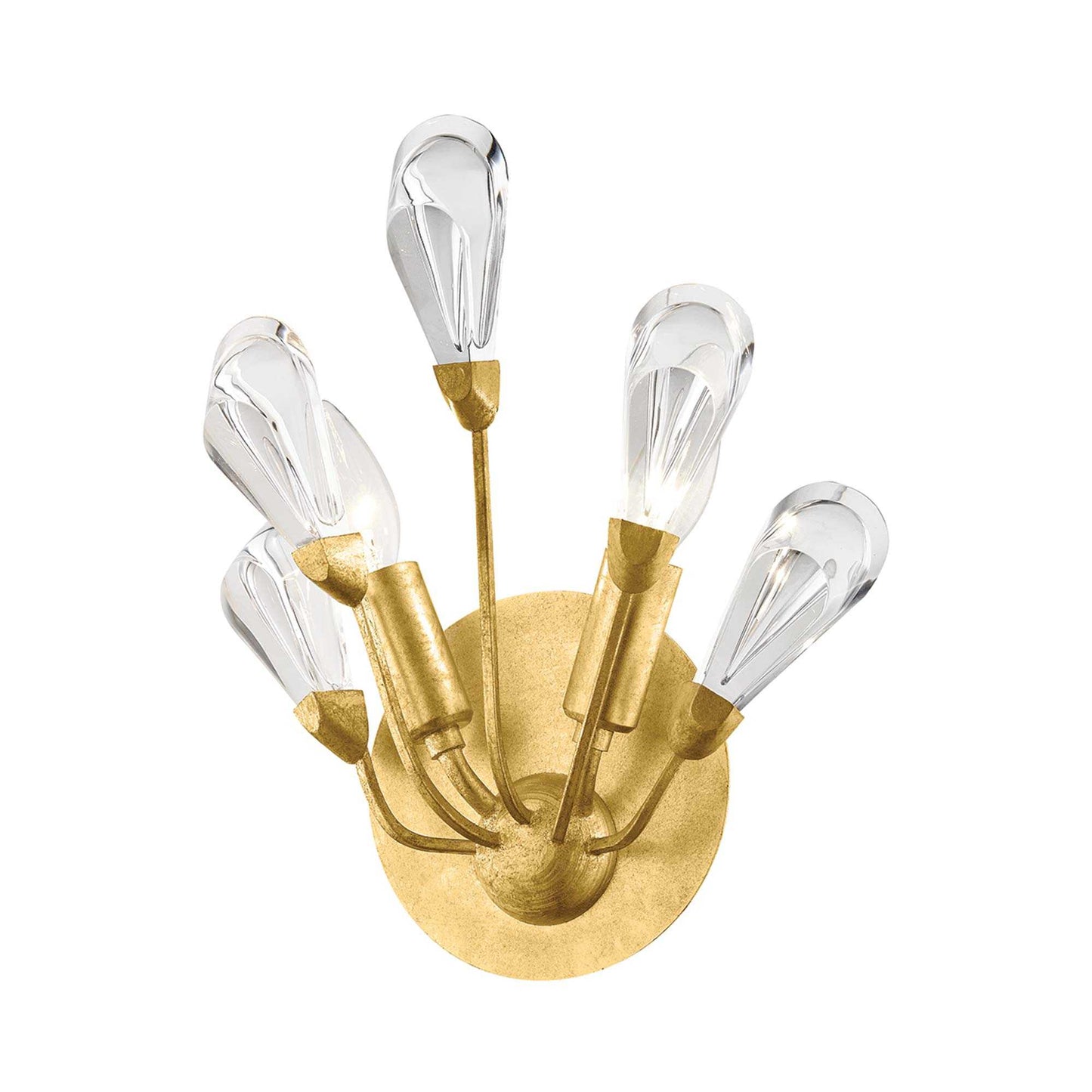 Tulip Wall Light in Gold Leaf.