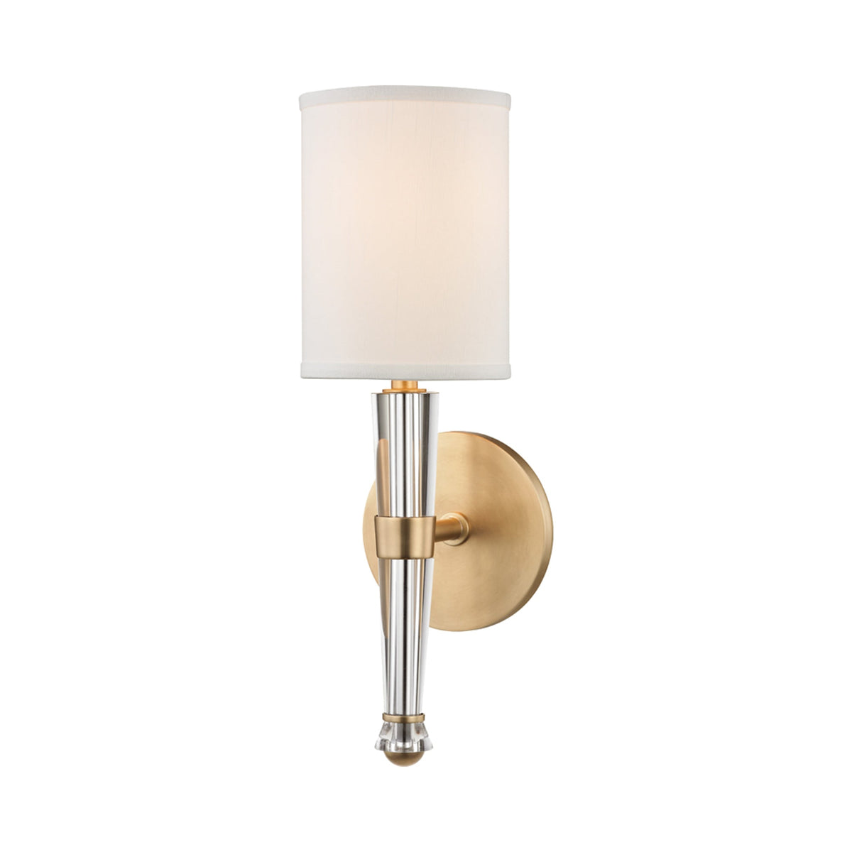 Volta Wall Light in Aged Brass (1-Light).