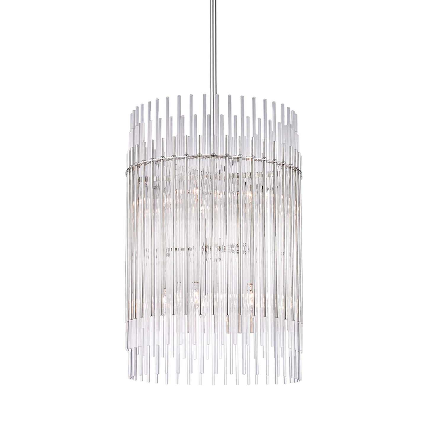 Wallis Pendant Light in Polished Nickel (10-Light).