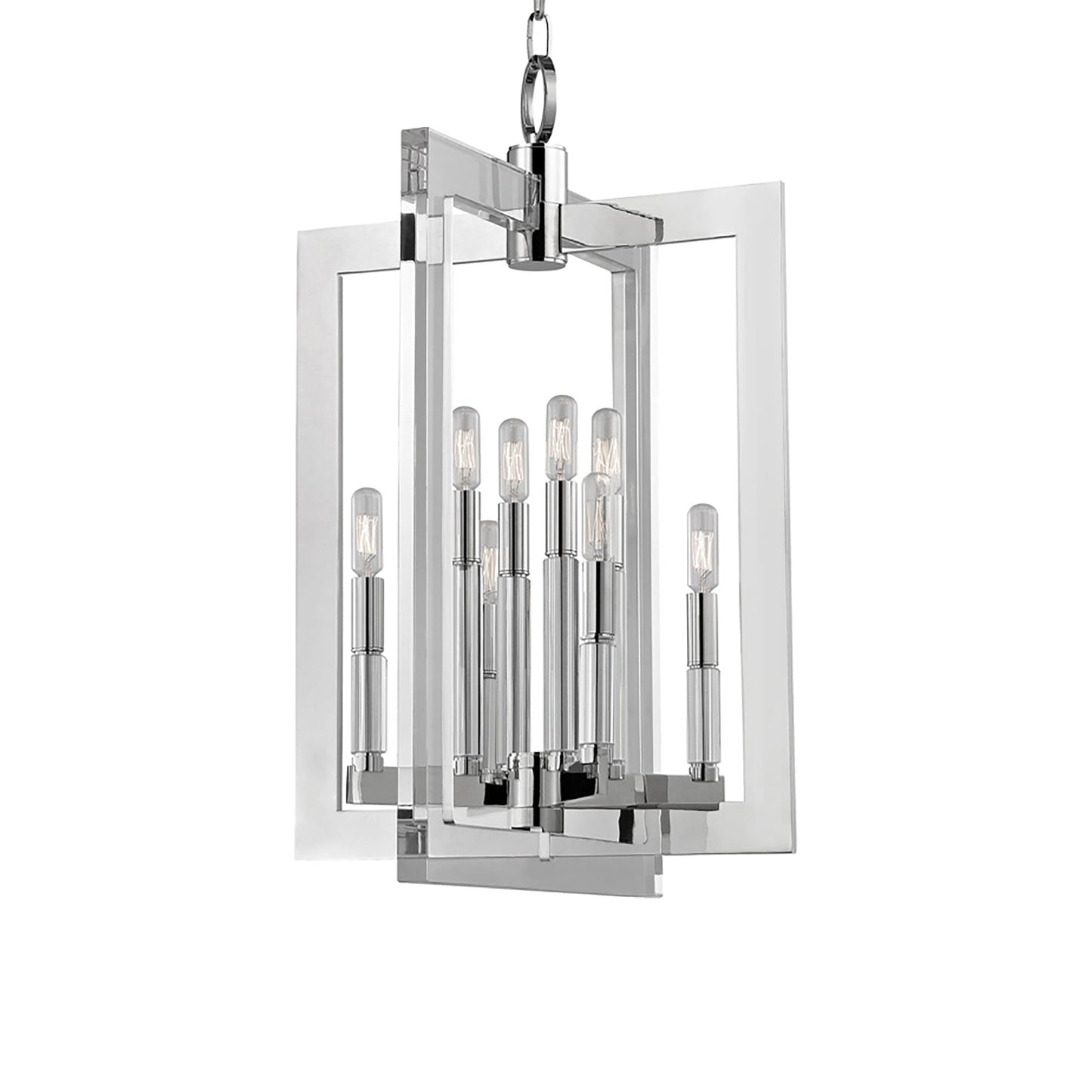 Wellington Pendant Light in Polished Nickel (17.5-Inch).