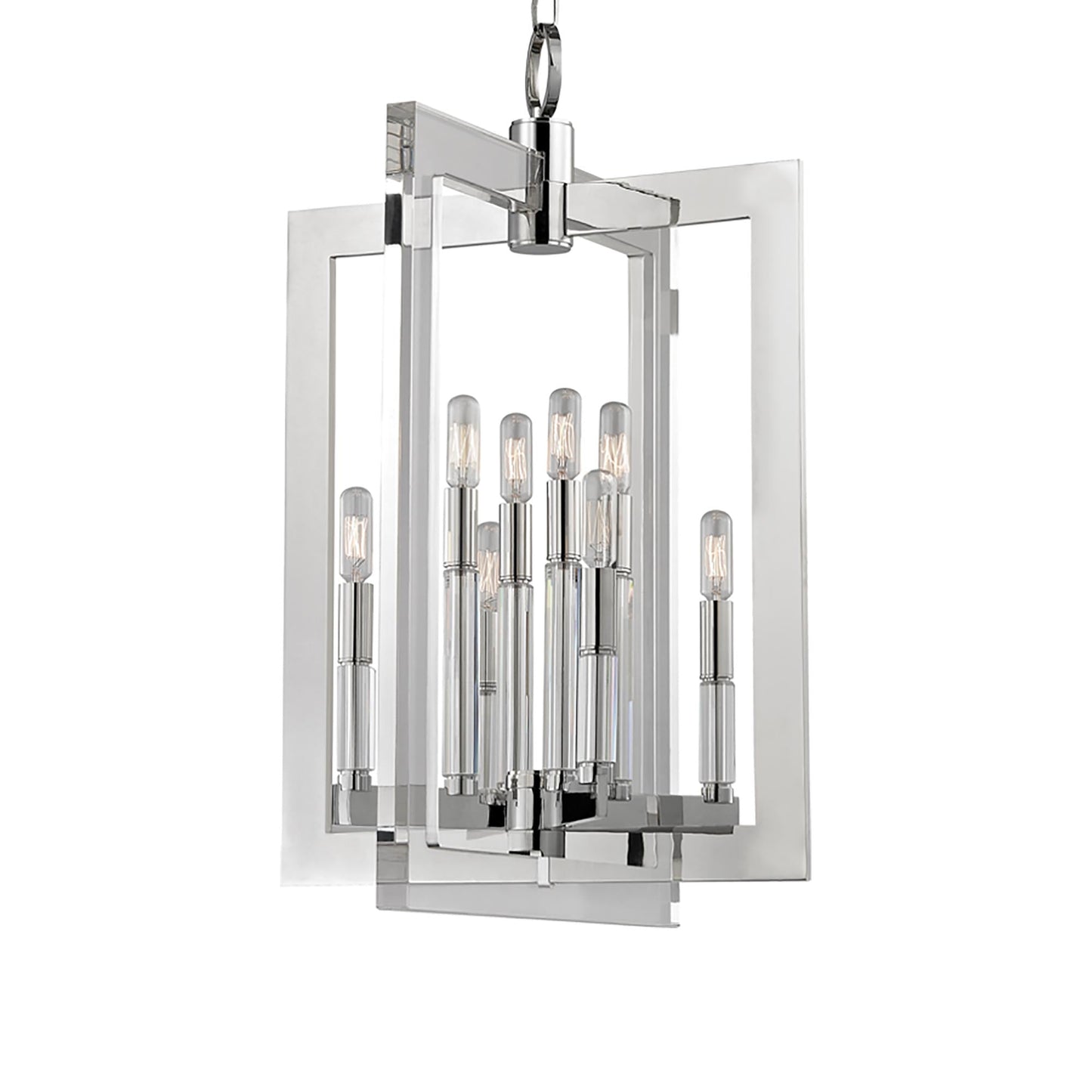 Wellington Pendant Light in Polished Nickel (23-Inch).