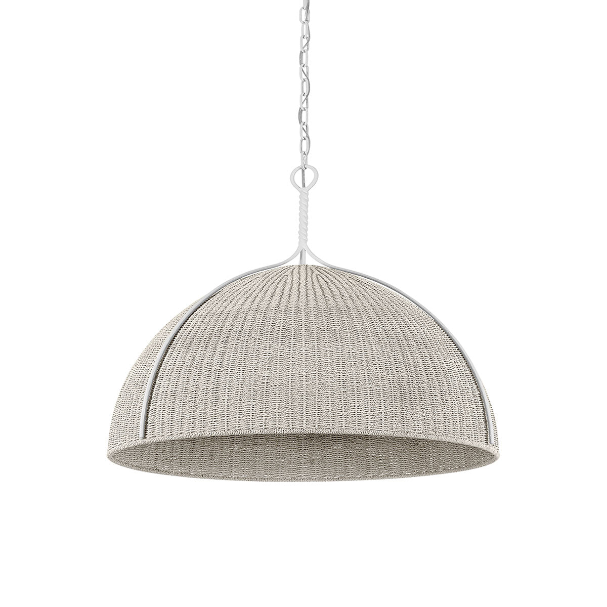 Woodlawn Pendant Light in White Plaster (28.5-Inch).
