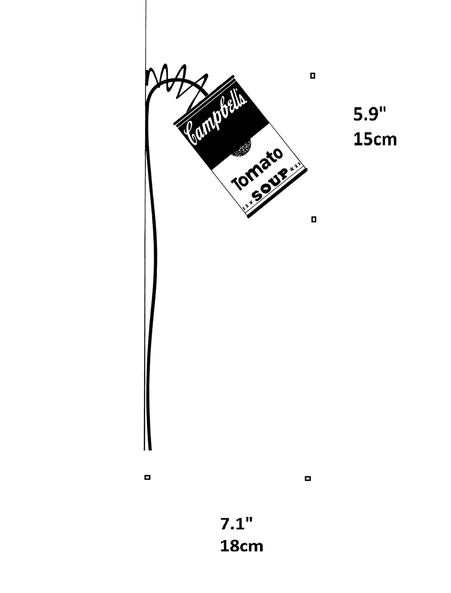 Canned Light Pendant Light - line drawing.
