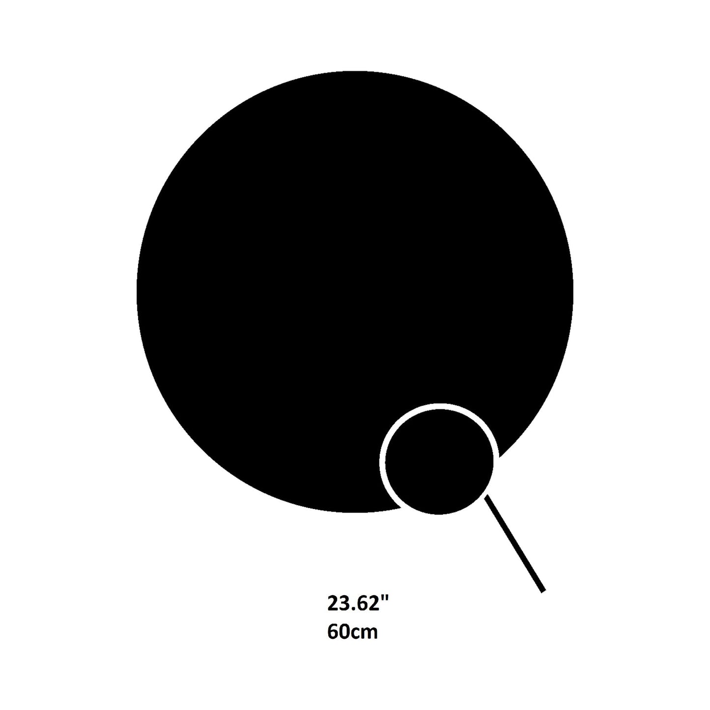 Eclipse Ellipse LED Wall Light - line drawing.