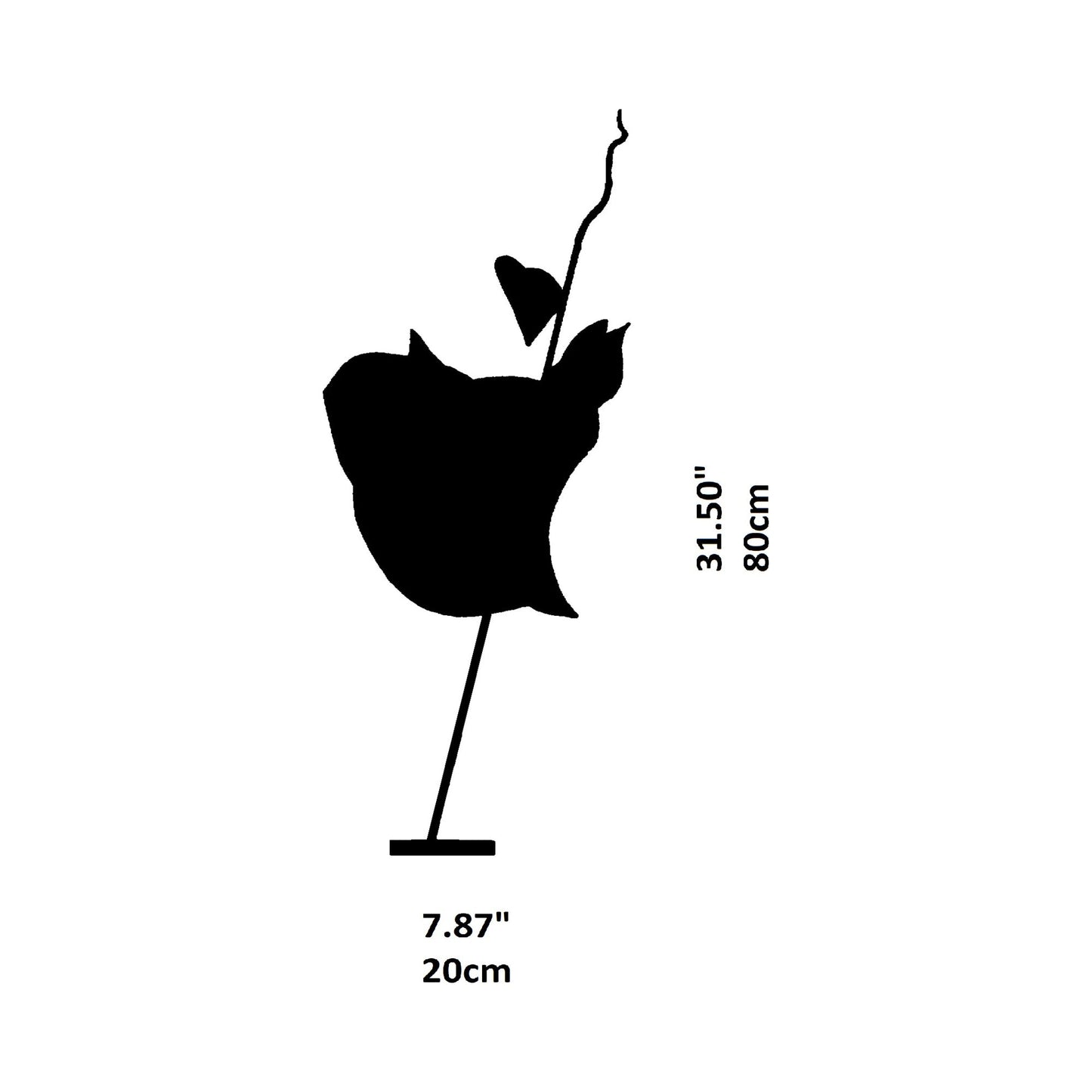 Kokoro LED Table Lamp - line drawing.