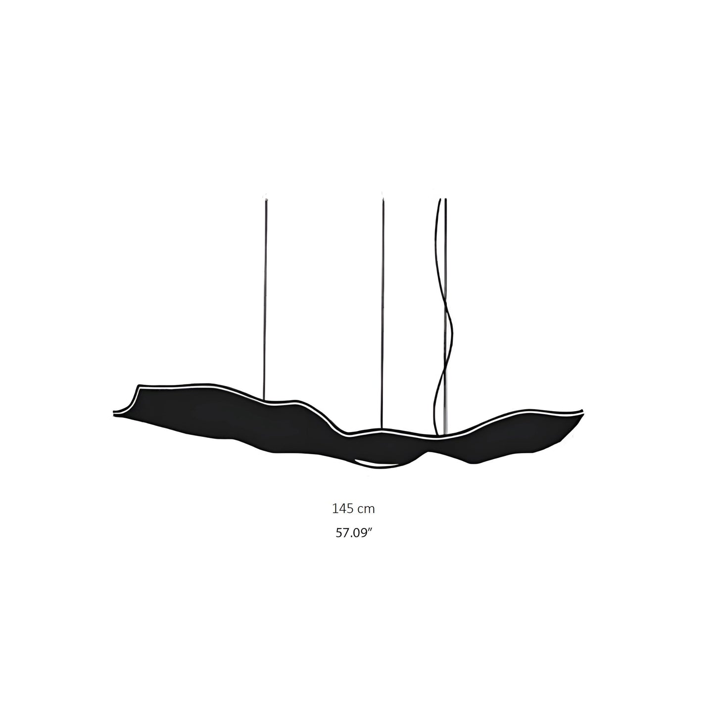 Luce Volante LED Pendant Light - line drawing.