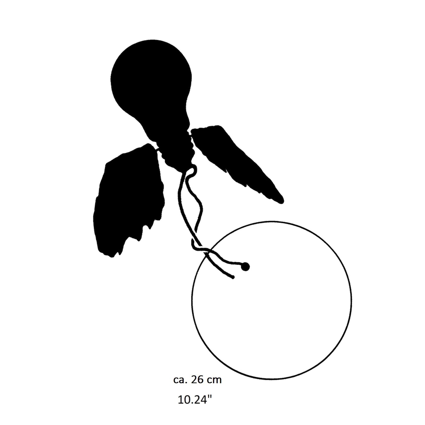 Lucellino NT Wall Light - line drawing.