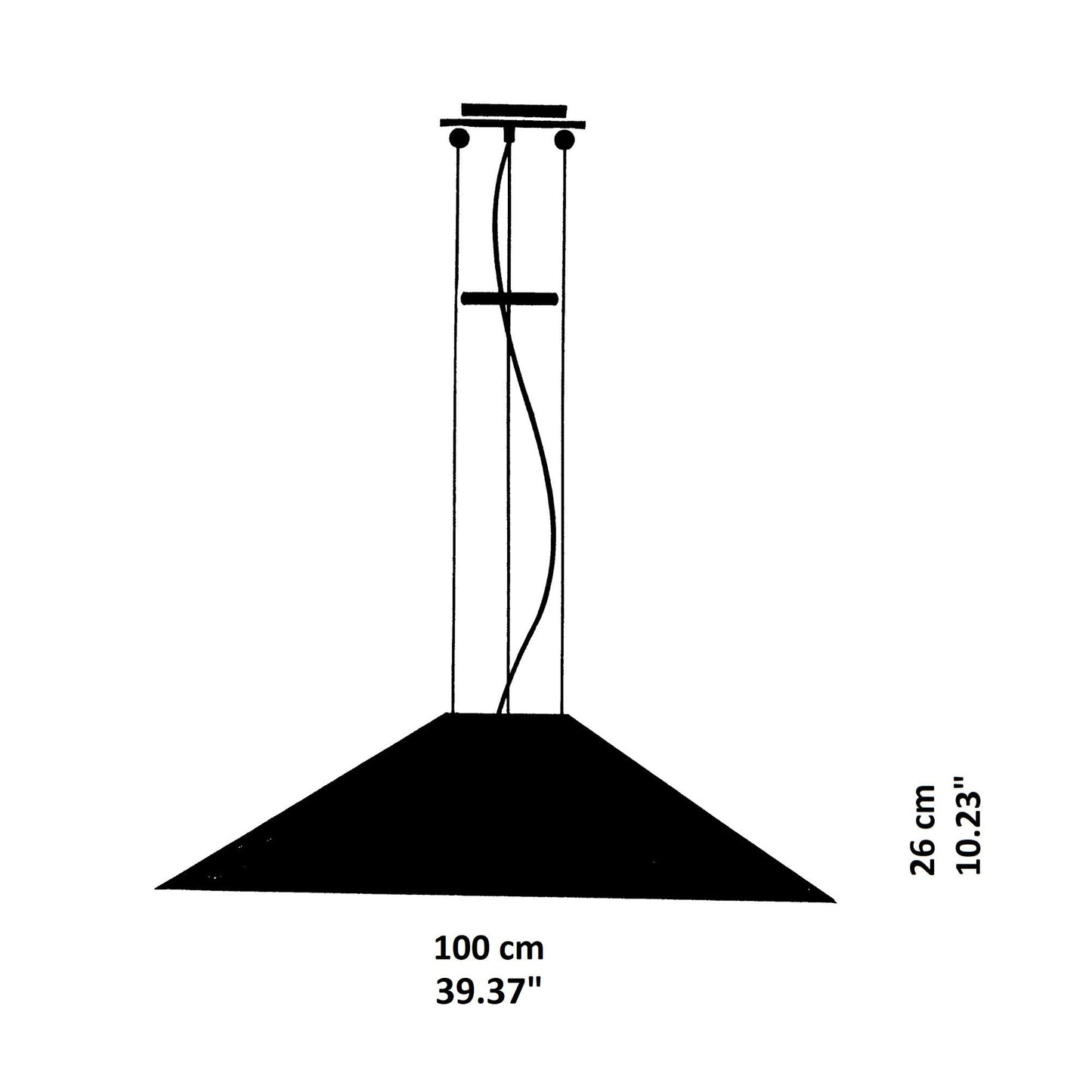 Maru Pendant Light - line drawing.