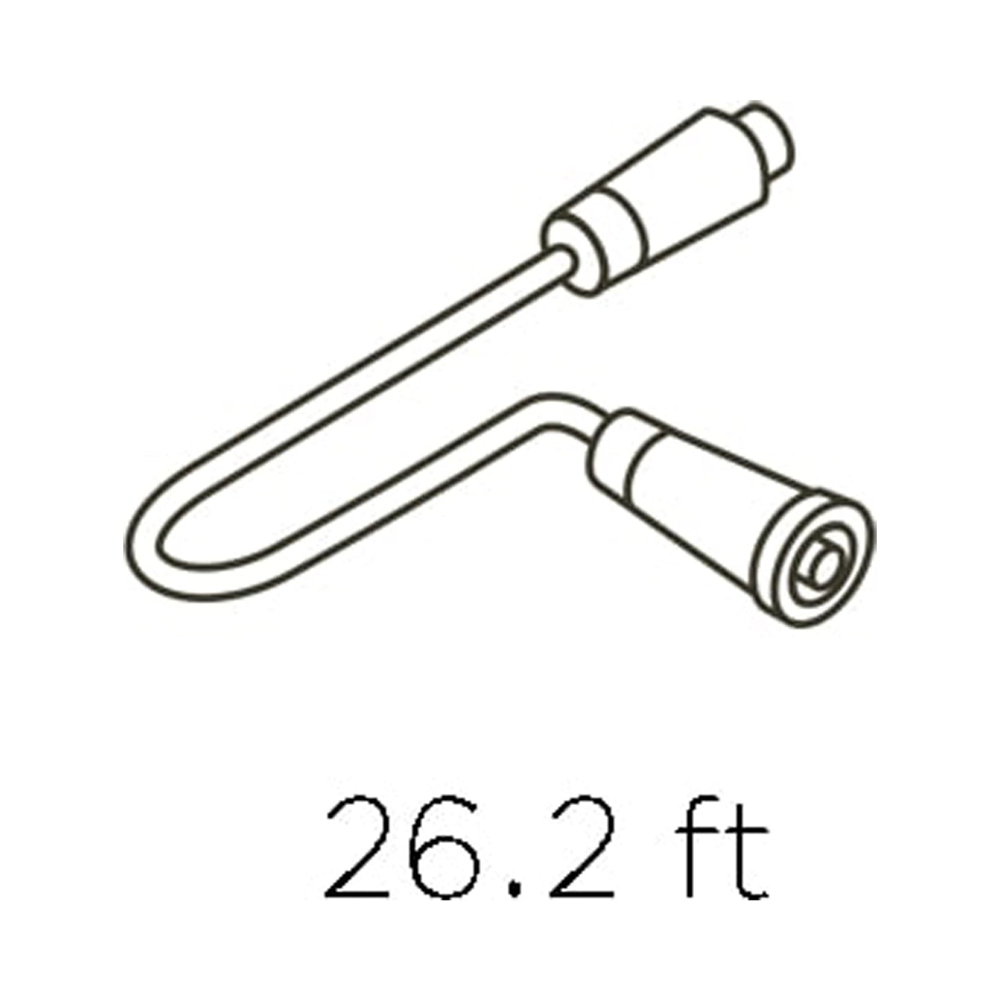 Extension Power Cable - line drawing.