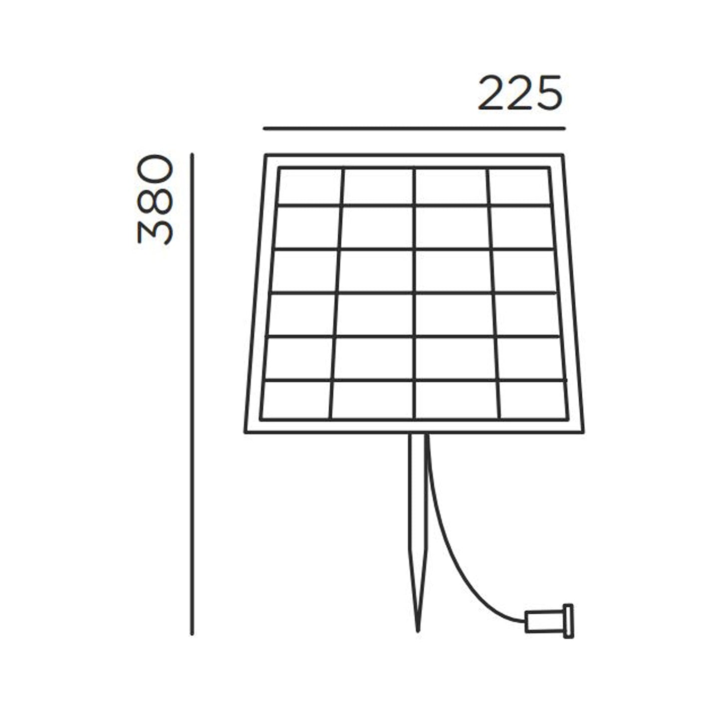 Large Solar Panel - line drawing.