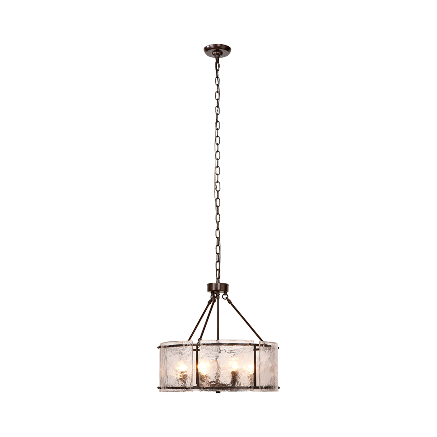 Glenn Round Chandelier in Bronze.