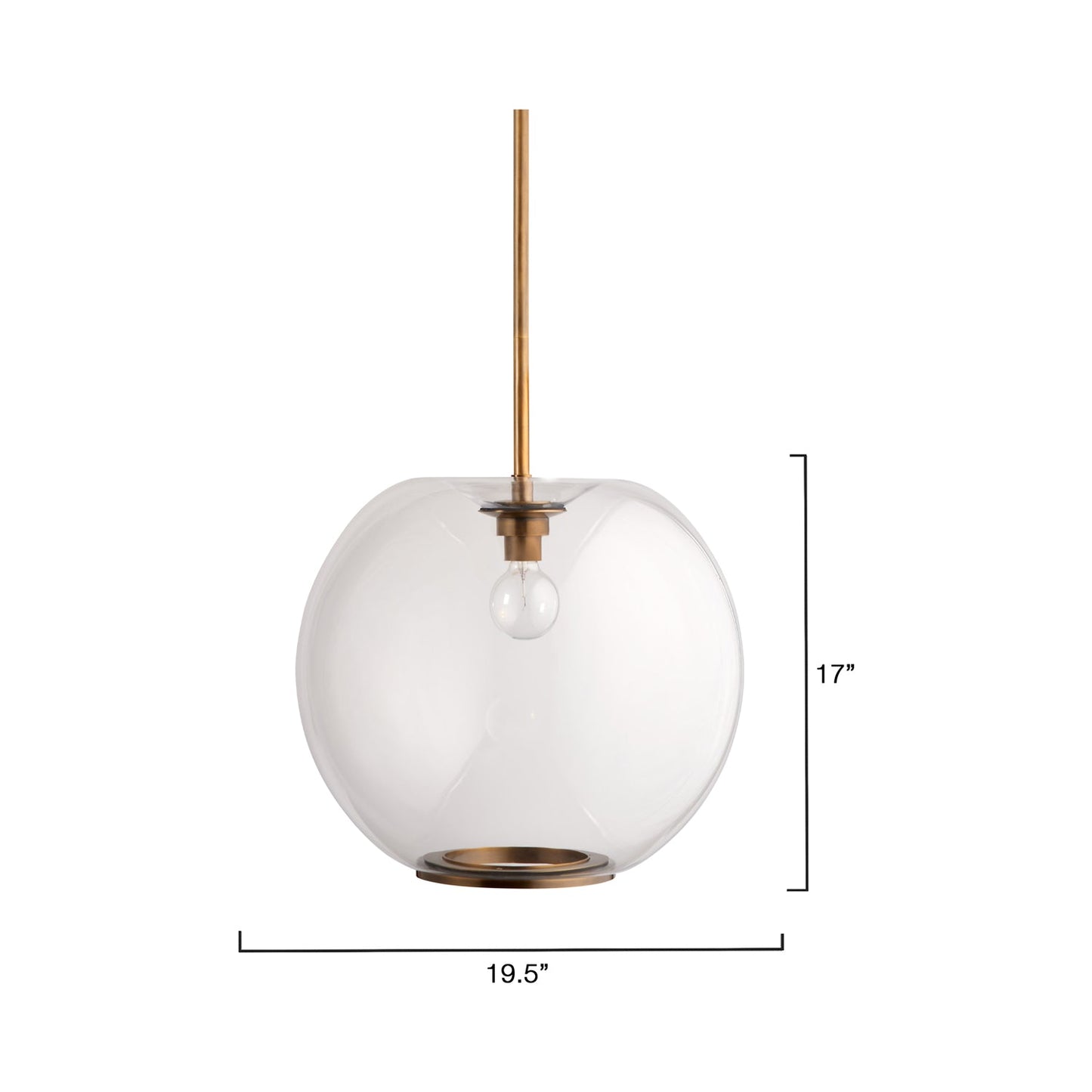 Helium Pendant Light - line drawing.