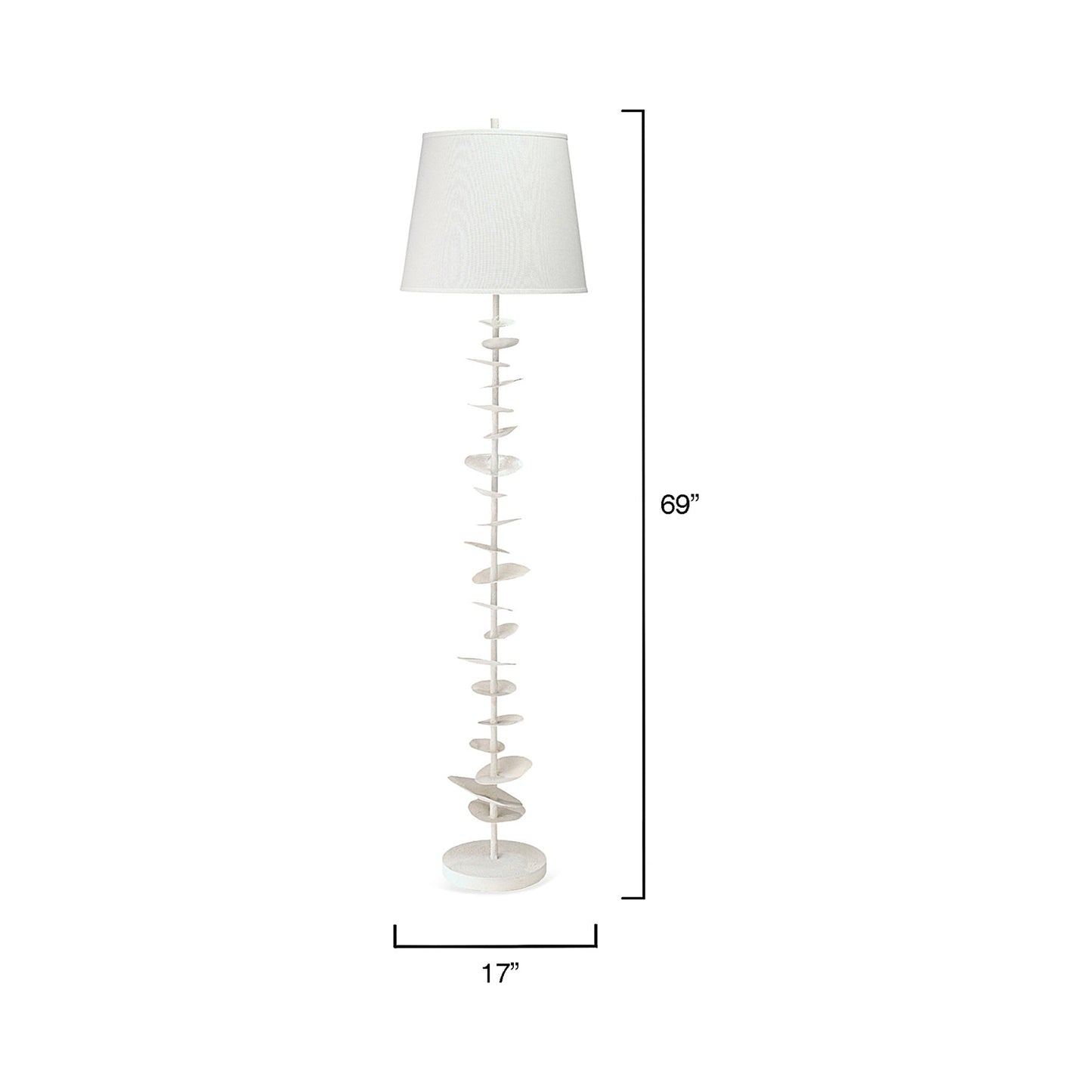 Petals Floor Lamp - line drawing.