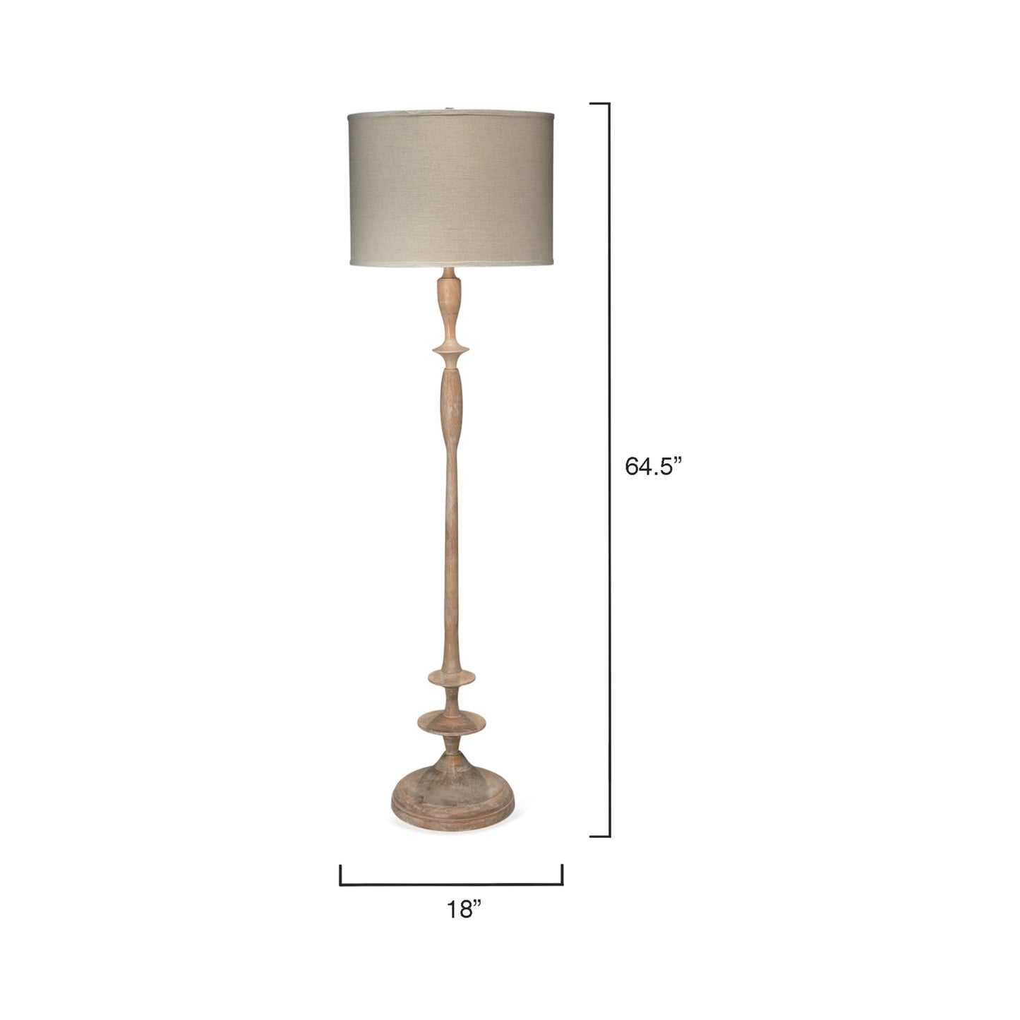 Petite Paro Floor Lamp - line drawing.