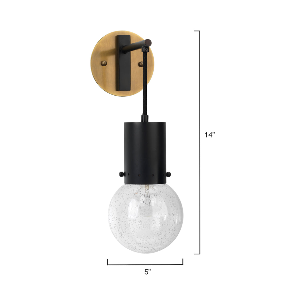 Strada Wall Light - line drawing.