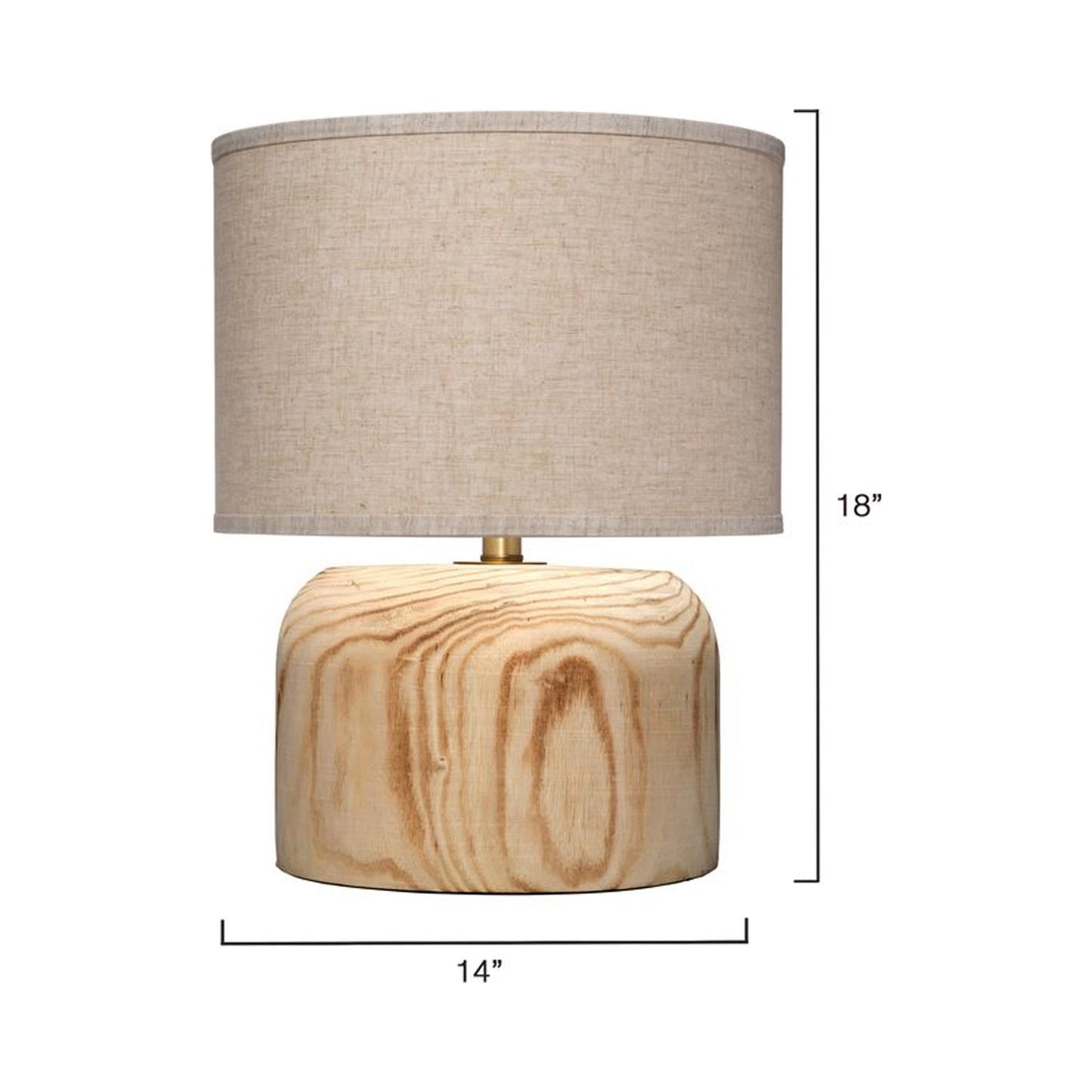 Timber Table Lamp - line drawing.