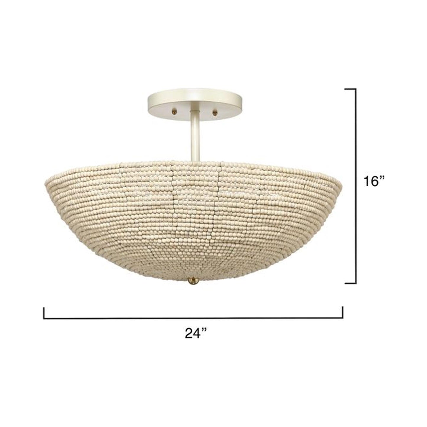 Tsunami Semi Flush Mount Ceiling Light - line drawing.