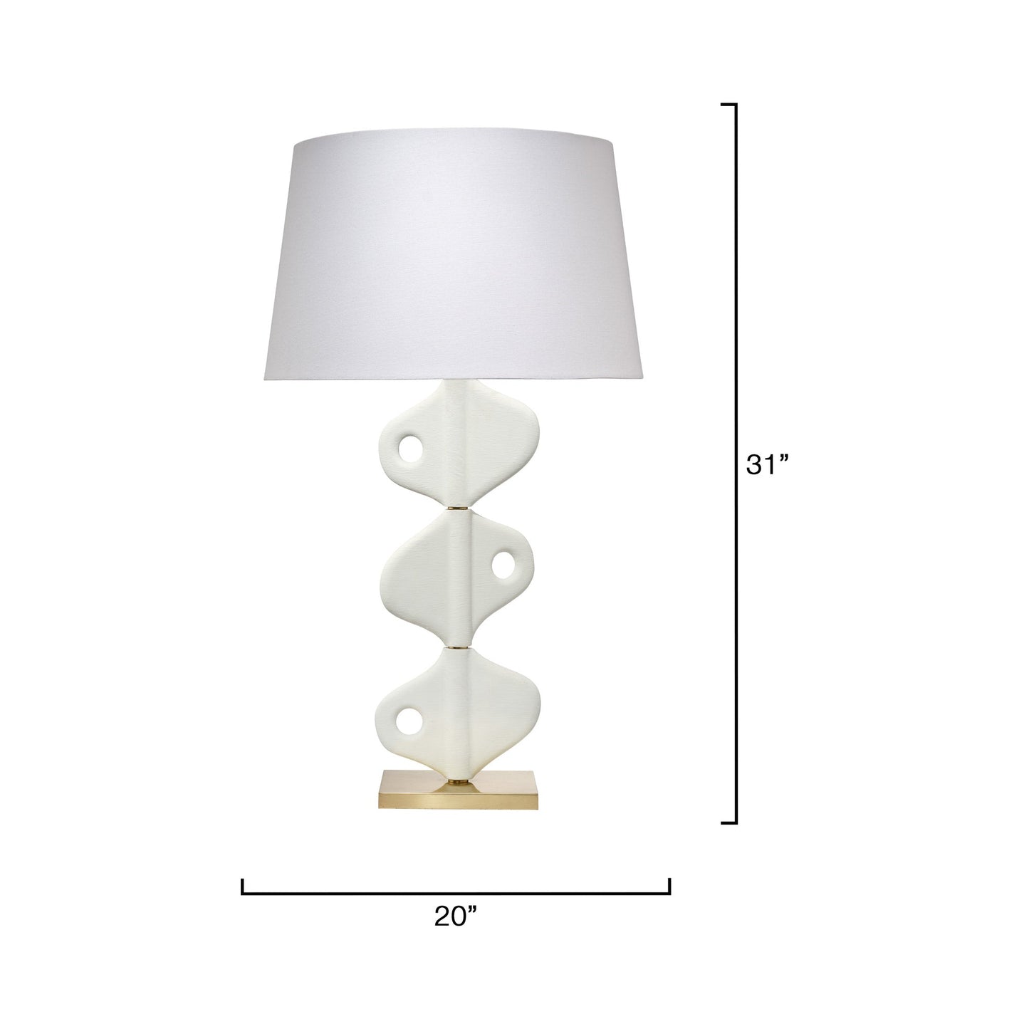 Vertebrae Table Lamp - line drawing.